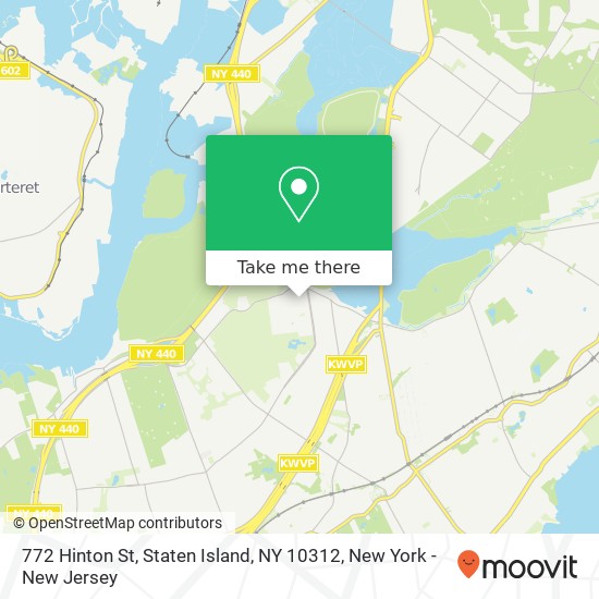 Mapa de 772 Hinton St, Staten Island, NY 10312