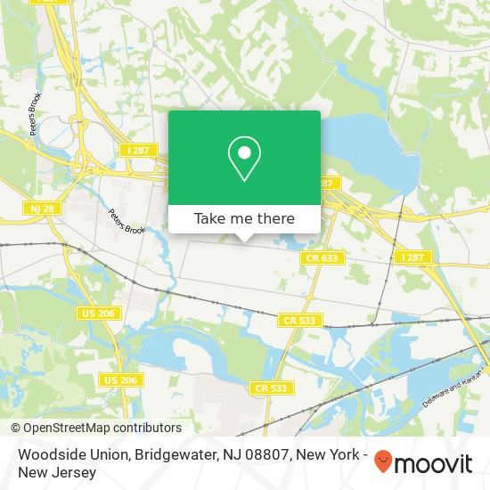 Woodside Union, Bridgewater, NJ 08807 map