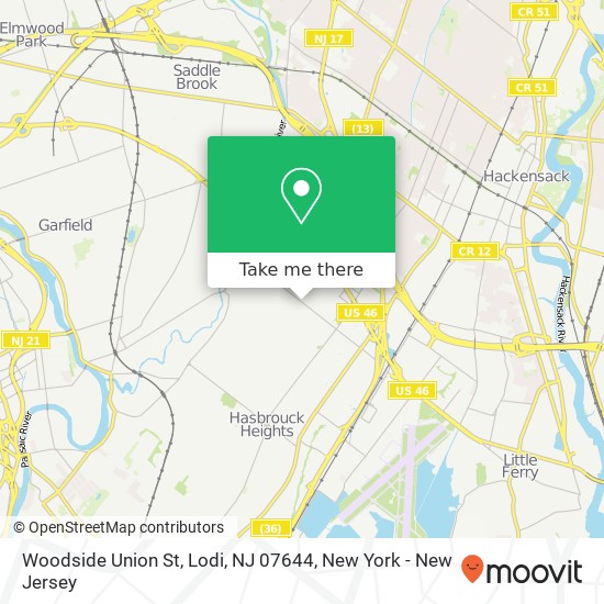 Woodside Union St, Lodi, NJ 07644 map