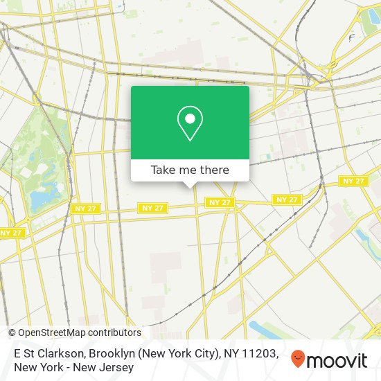 Mapa de E St Clarkson, Brooklyn (New York City), NY 11203