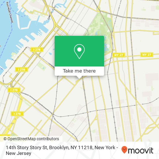 Mapa de 14th Story Story St, Brooklyn, NY 11218