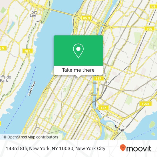 Mapa de 143rd 8th, New York, NY 10030