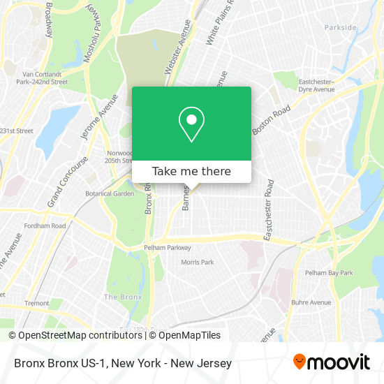 Bronx Bronx US-1 map