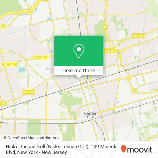 Nick's Tuscan Grill (Nicks Tuscan Grill), 149 Mineola Blvd map