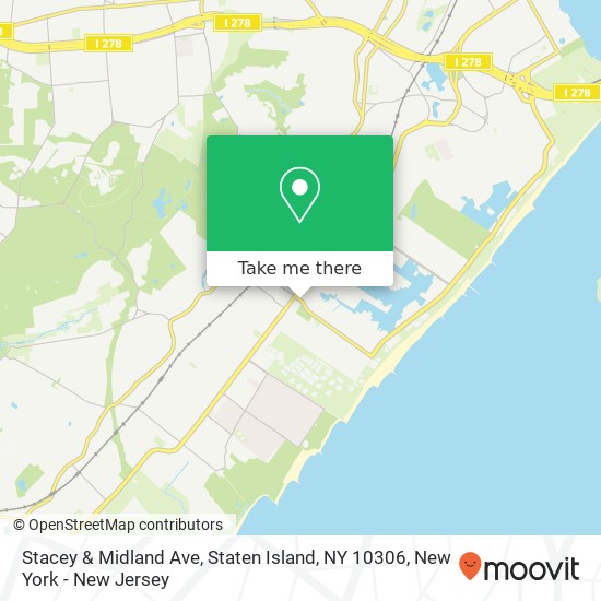 Mapa de Stacey & Midland Ave, Staten Island, NY 10306