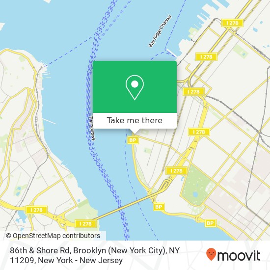 86th & Shore Rd, Brooklyn (New York City), NY 11209 map