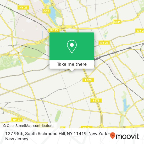Mapa de 127 95th, South Richmond Hill, NY 11419