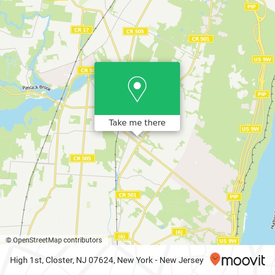 Mapa de High 1st, Closter, NJ 07624