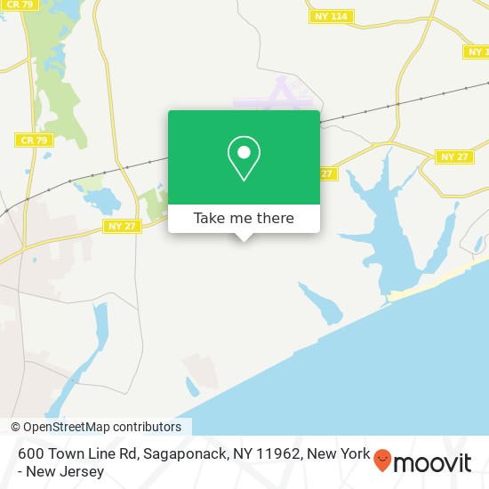 Mapa de 600 Town Line Rd, Sagaponack, NY 11962