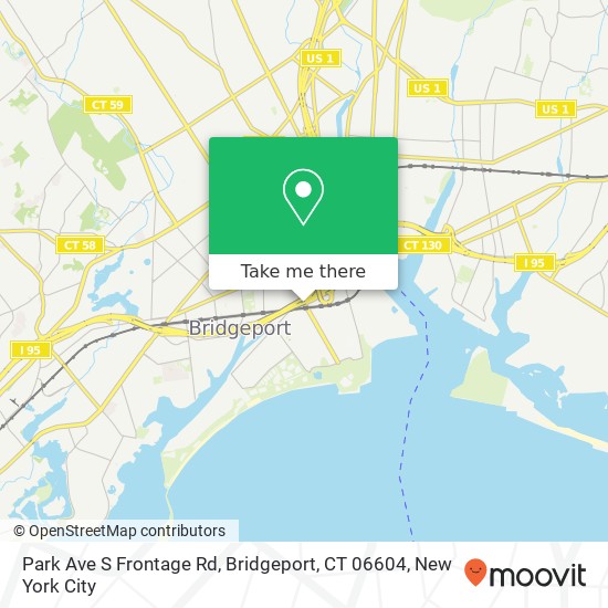 Park Ave S Frontage Rd, Bridgeport, CT 06604 map