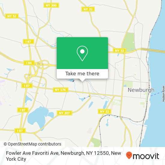 Fowler Ave Favoriti Ave, Newburgh, NY 12550 map