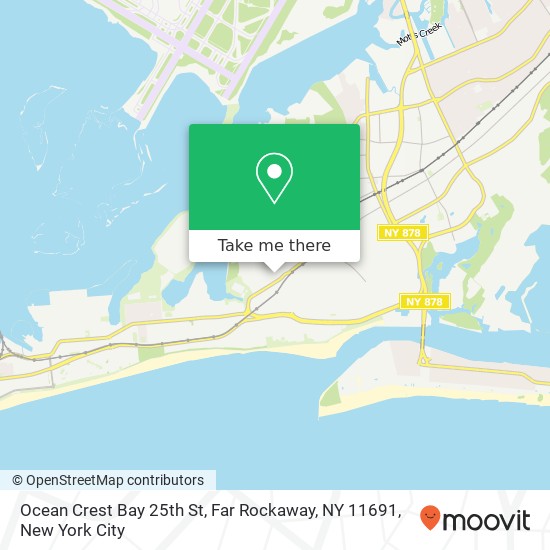 Mapa de Ocean Crest Bay 25th St, Far Rockaway, NY 11691