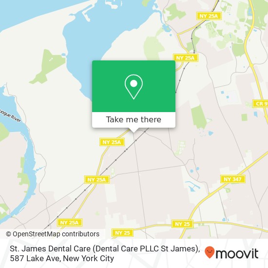 St. James Dental Care (Dental Care PLLC St James), 587 Lake Ave map