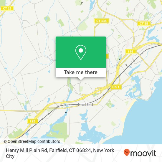 Mapa de Henry Mill Plain Rd, Fairfield, CT 06824
