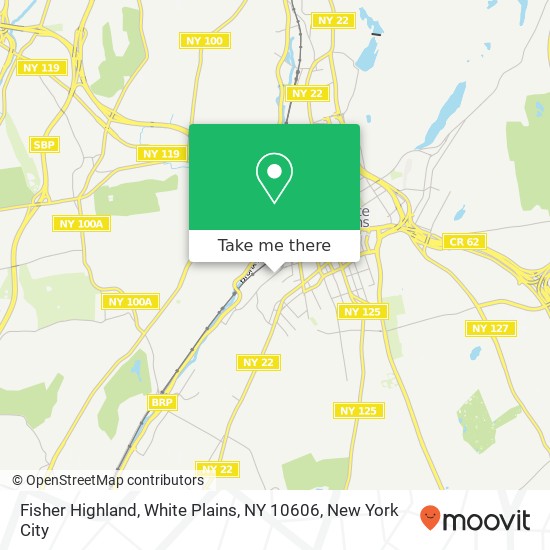 Mapa de Fisher Highland, White Plains, NY 10606