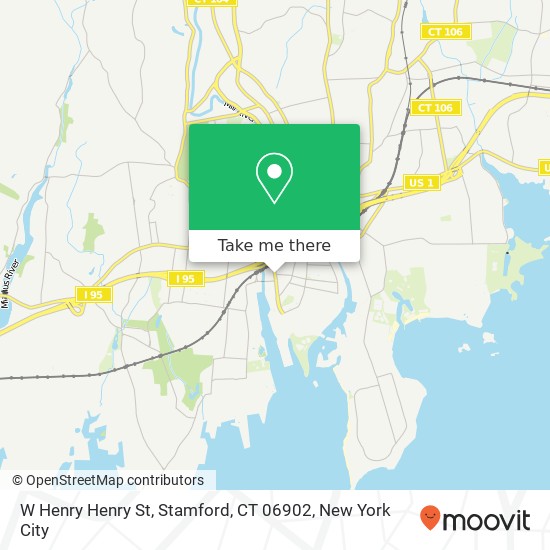 Mapa de W Henry Henry St, Stamford, CT 06902
