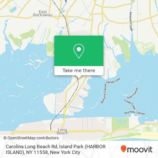 Mapa de Carolina Long Beach Rd, Island Park (HARBOR ISLAND), NY 11558