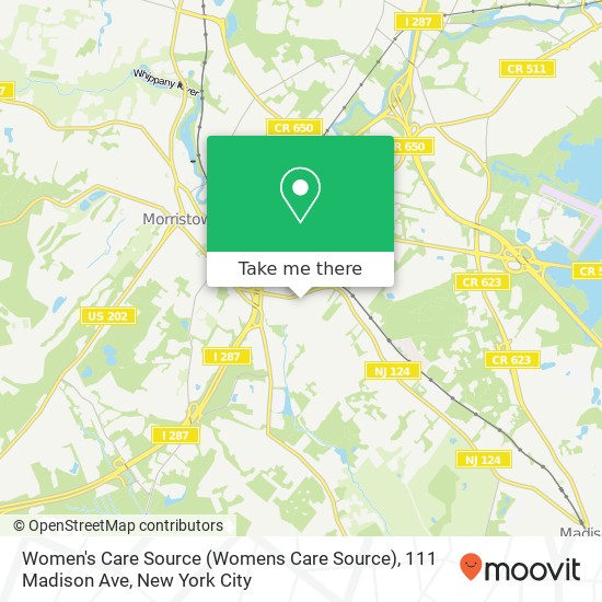Mapa de Women's Care Source (Womens Care Source), 111 Madison Ave