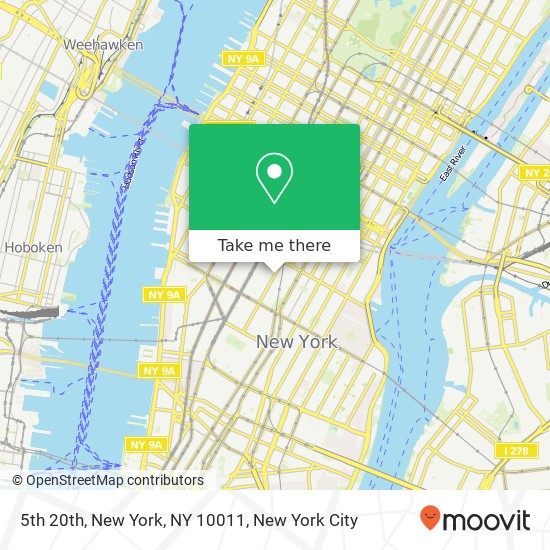 5th 20th, New York, NY 10011 map