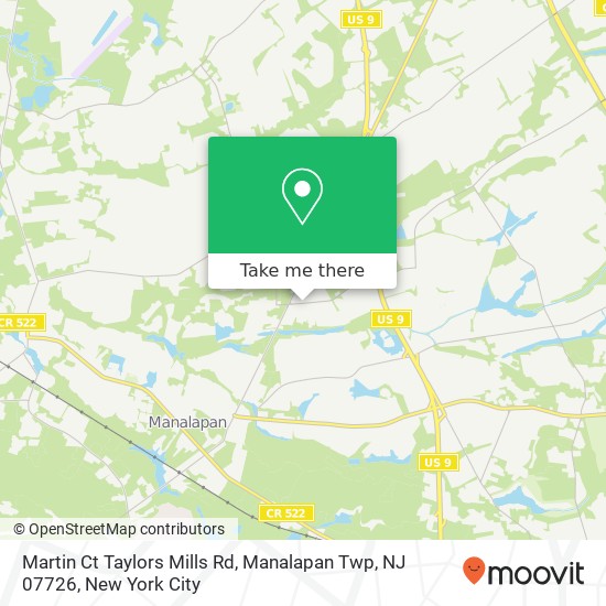 Martin Ct Taylors Mills Rd, Manalapan Twp, NJ 07726 map