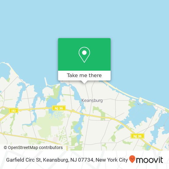 Mapa de Garfield Circ St, Keansburg, NJ 07734