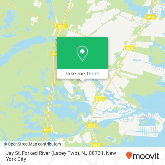 Jay St, Forked River (Lacey Twp), NJ 08731 map