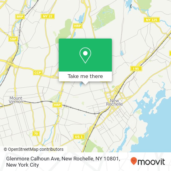 Glenmore Calhoun Ave, New Rochelle, NY 10801 map