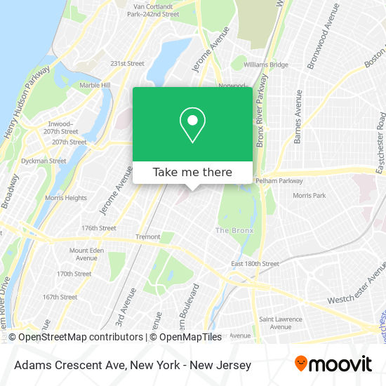 Mapa de Adams Crescent Ave