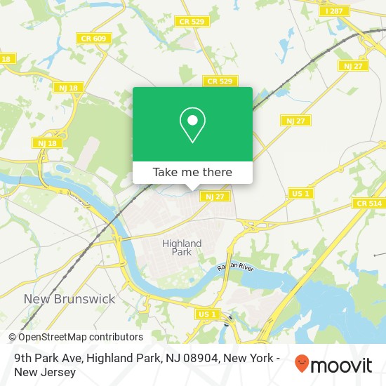 9th Park Ave, Highland Park, NJ 08904 map