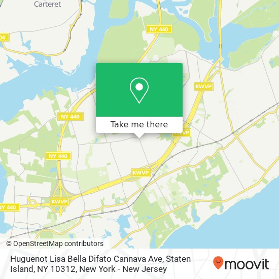 Mapa de Huguenot Lisa Bella Difato Cannava Ave, Staten Island, NY 10312