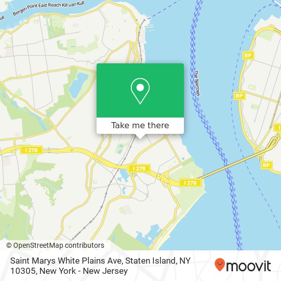 Mapa de Saint Marys White Plains Ave, Staten Island, NY 10305