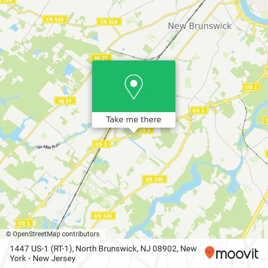 Mapa de 1447 US-1 (RT-1), North Brunswick, NJ 08902