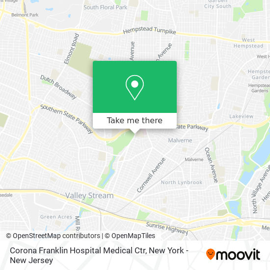 Mapa de Corona Franklin Hospital Medical Ctr