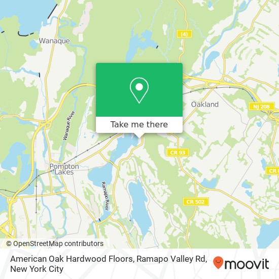 American Oak Hardwood Floors, Ramapo Valley Rd map