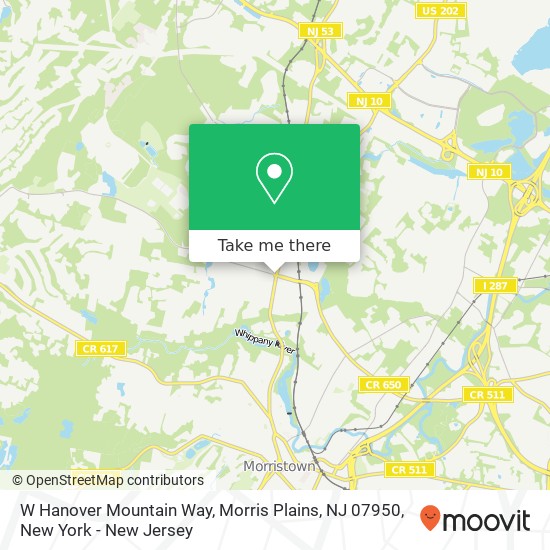 W Hanover Mountain Way, Morris Plains, NJ 07950 map