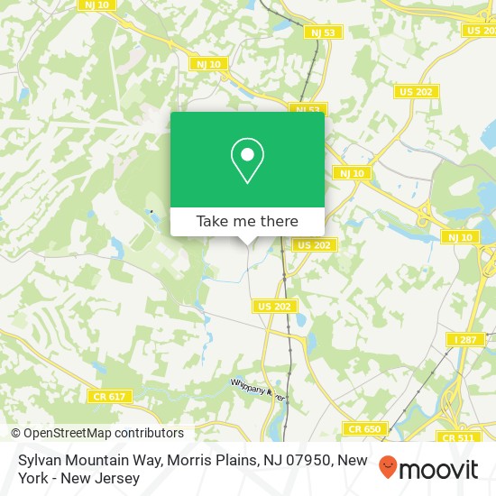 Mapa de Sylvan Mountain Way, Morris Plains, NJ 07950