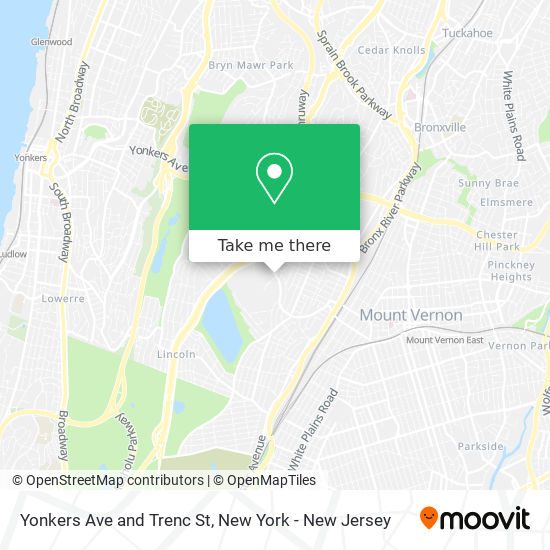 Yonkers Ave and Trenc St map