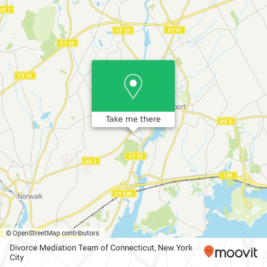 Mapa de Divorce Mediation Team of Connecticut