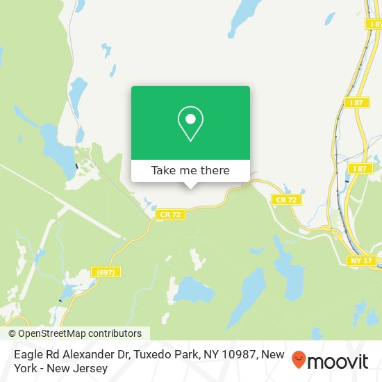 Eagle Rd Alexander Dr, Tuxedo Park, NY 10987 map