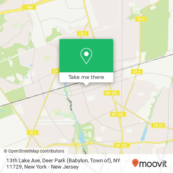 Mapa de 13th Lake Ave, Deer Park (Babylon, Town of), NY 11729
