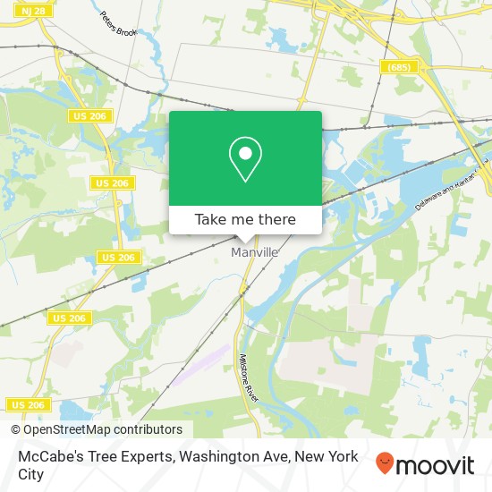 McCabe's Tree Experts, Washington Ave map