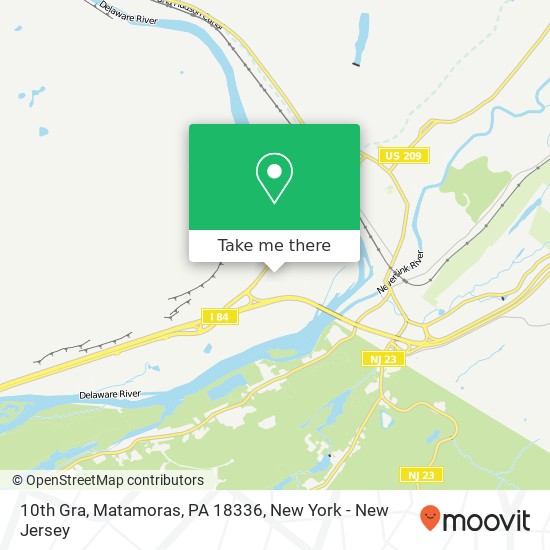 Mapa de 10th Gra, Matamoras, PA 18336