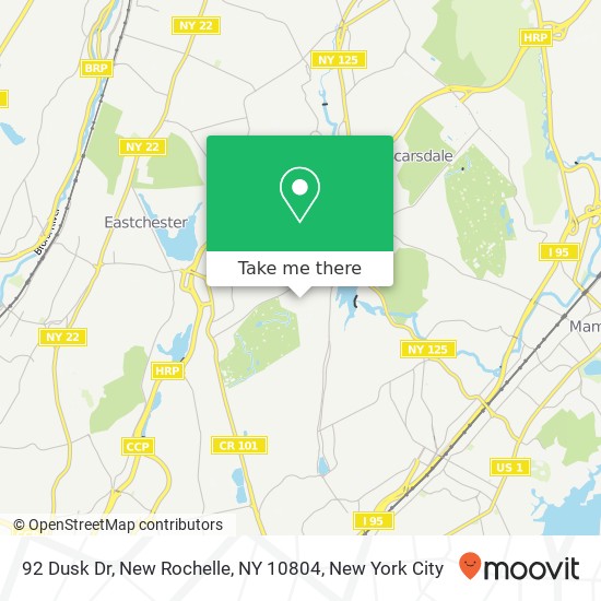 92 Dusk Dr, New Rochelle, NY 10804 map