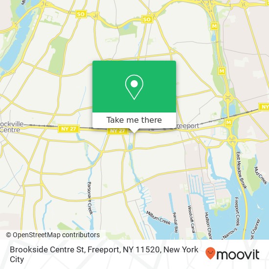 Mapa de Brookside Centre St, Freeport, NY 11520