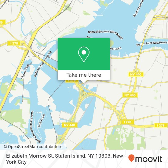 Mapa de Elizabeth Morrow St, Staten Island, NY 10303