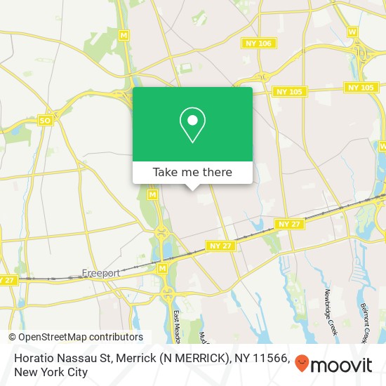 Mapa de Horatio Nassau St, Merrick (N MERRICK), NY 11566