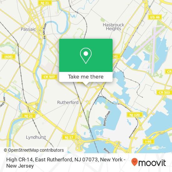 High CR-14, East Rutherford, NJ 07073 map