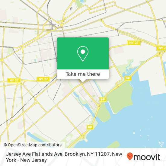 Jersey Ave Flatlands Ave, Brooklyn, NY 11207 map