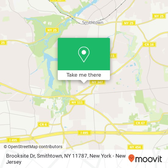 Mapa de Brooksite Dr, Smithtown, NY 11787