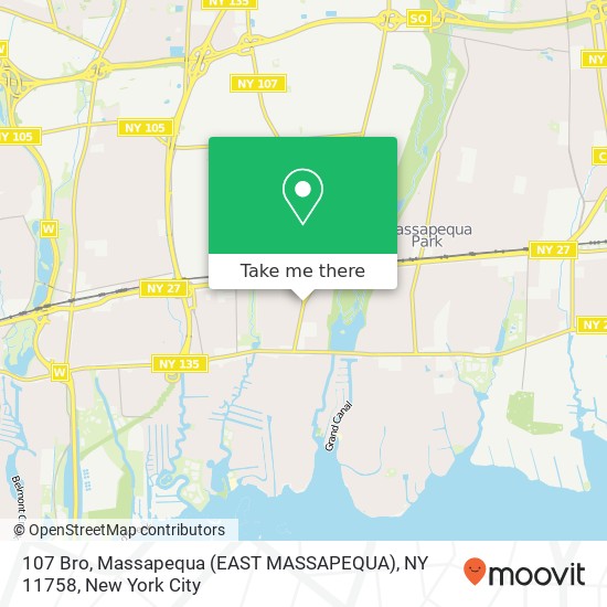 107 Bro, Massapequa (EAST MASSAPEQUA), NY 11758 map